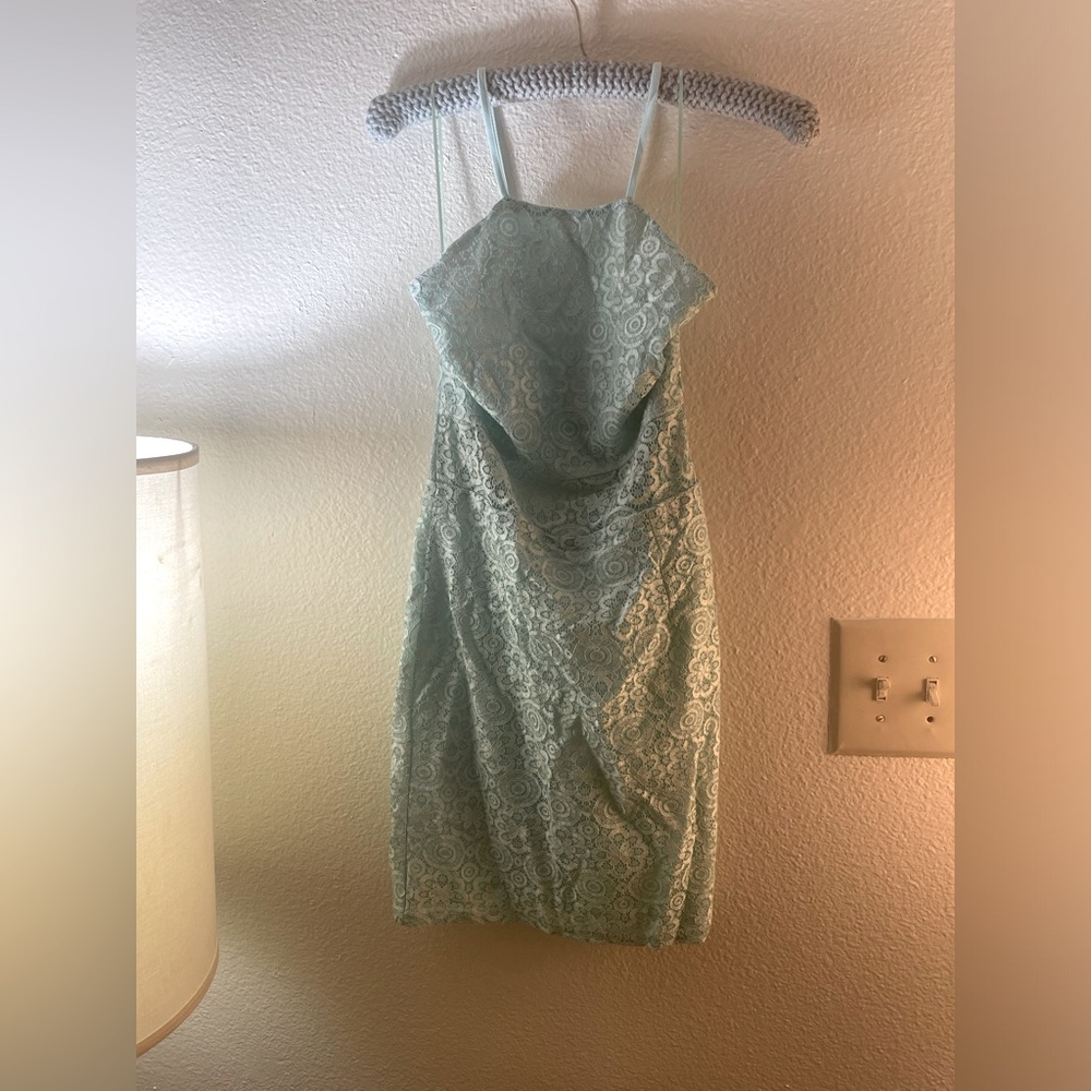 NWOT Lace Halter Cross-Back Dress